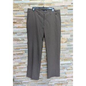 Travis Mathew Men's Pants 34 Golf Pants Brown Nylon Stretch Straight Fit
